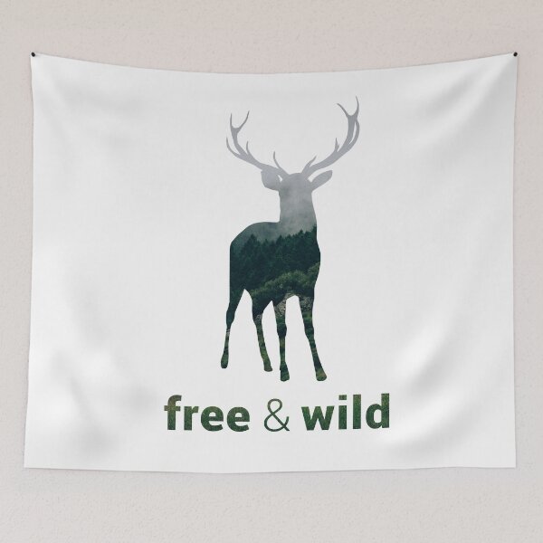 Item preview, free and wild (deer) designed and sold by gregor92.