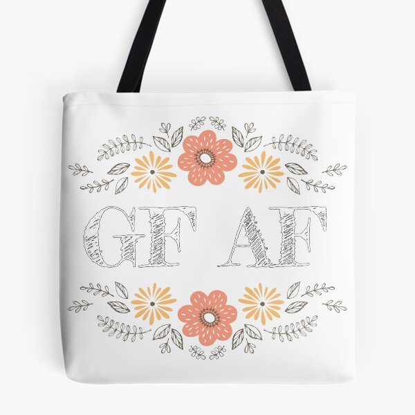 Item preview, Funny Gluten Free Humor GF AF designed and sold by CalculatorGirl.