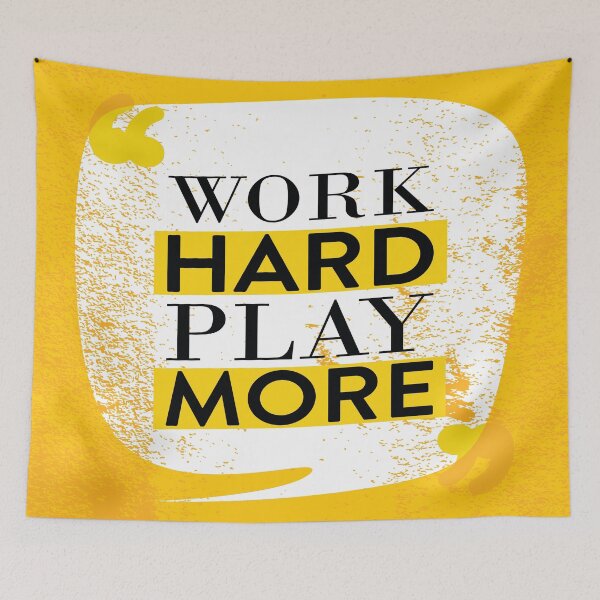 Item preview, Motivational quote poster work hard play more inspiration quotes designed and sold by leen12 Art Designs Prints.