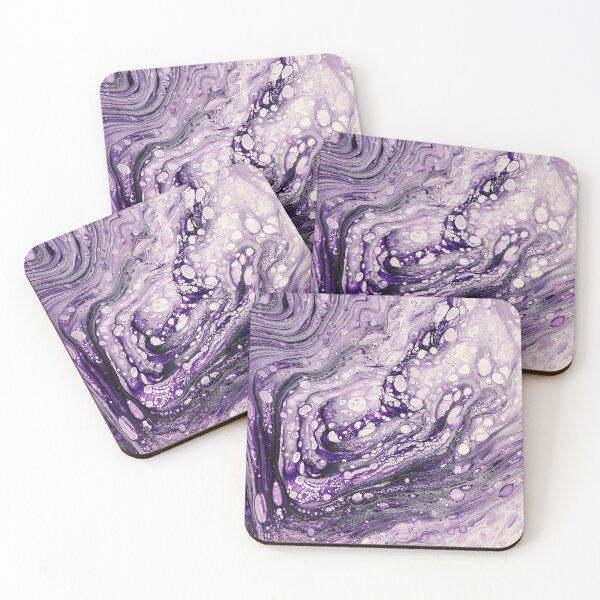 Item preview, Purple Bubbles -  Acrylic Pouring designed and sold by fabenfro.