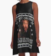 Stirb langsam Es ist nicht Weihnachten Unil Hans Gruber fällt aus Nakatomi Tower Knit Pattern A-Linien Kleid