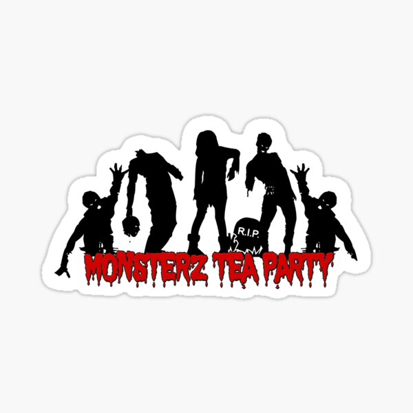 Monsterz Tea Party by Nhell Sticker
