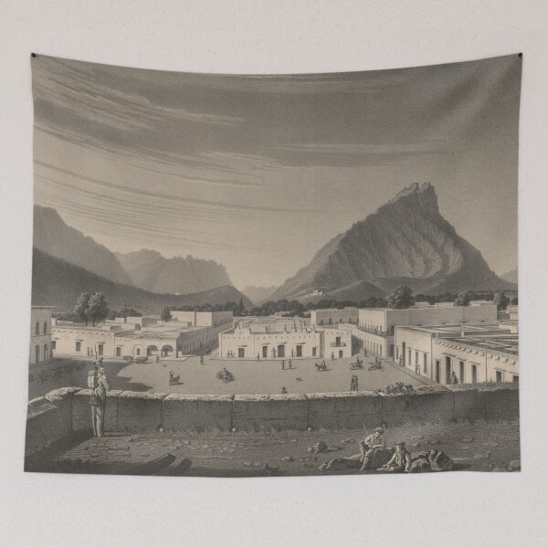 Item preview, Vintage Monterrey Mexico Pictorial Illustration (1846) designed and sold by BravuraMedia.