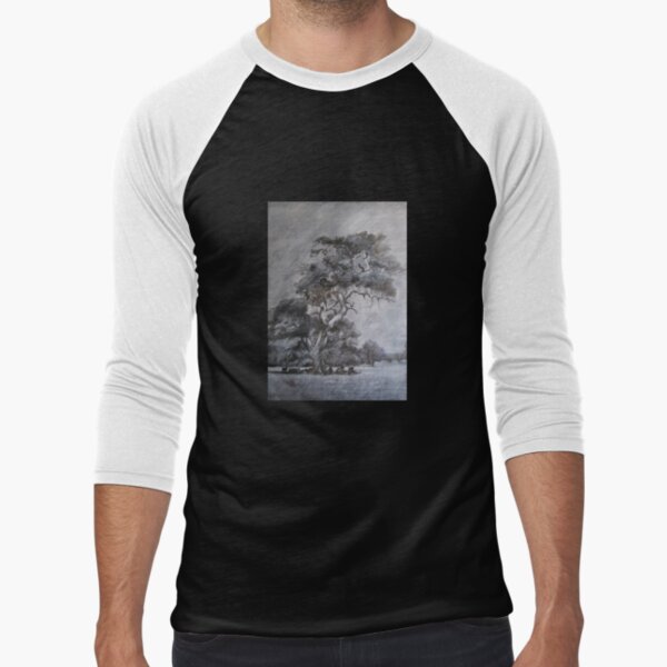 My Tree - Drawing by Avril Thomas - Adelaide / South Australia Artist Near Inman Valley South Australia Baseball ¾ Sleeve T-Shirt