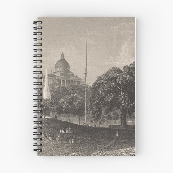 Item preview, Vintage Illustration of the Boston Commons (1860) designed and sold by BravuraMedia.