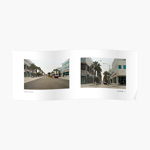 Wilshire Boulevard + 9th Street, Santa Monica, California, USA...narrowed. Poster