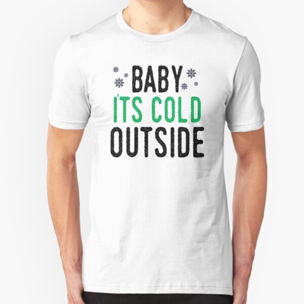 Fun Express Baby Its Cold Outside Holiday T-Shirt Unisex Large Color Black