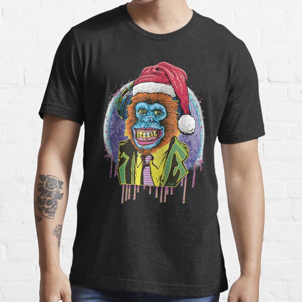 Psychedelic Christmas Chimpanzee Chimp Essential T-Shirt