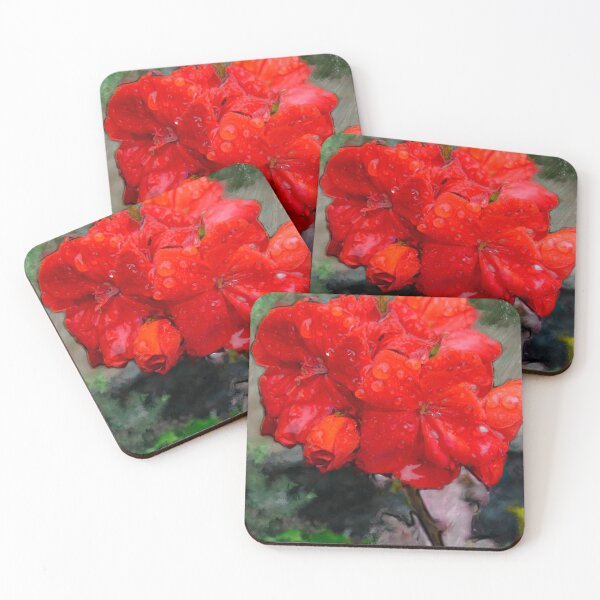 Item preview, Red Geranium after the Rain designed and sold by Ladydi.