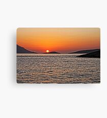 Rhodes Sunset Canvas Print