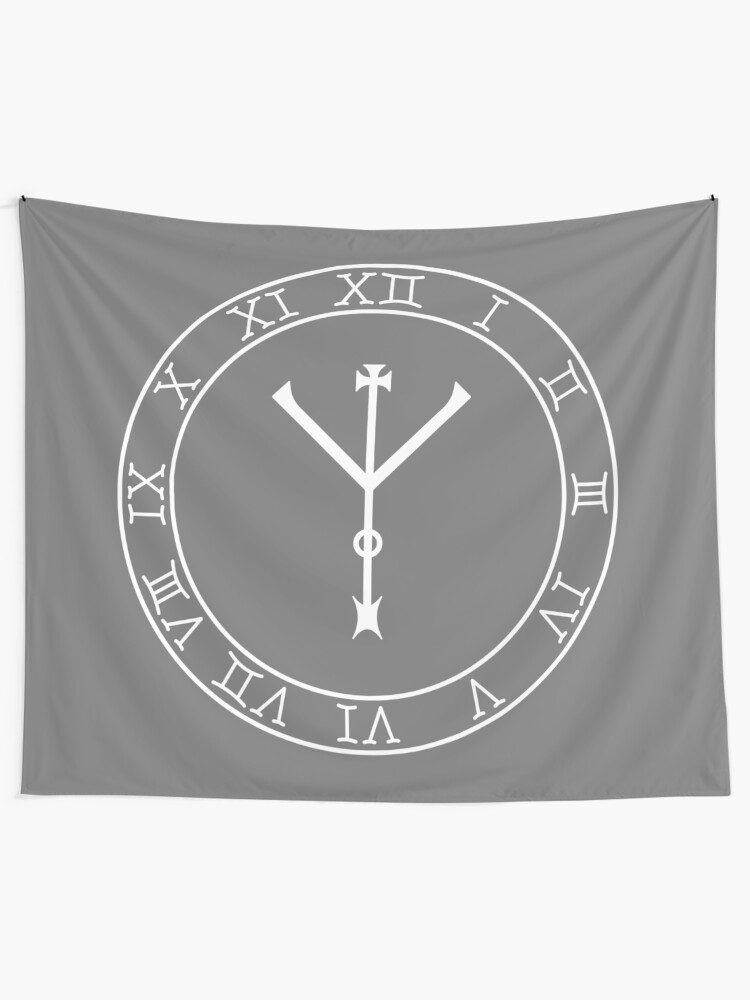 Alternate view of Protection Wheel (in white) Tapestry
