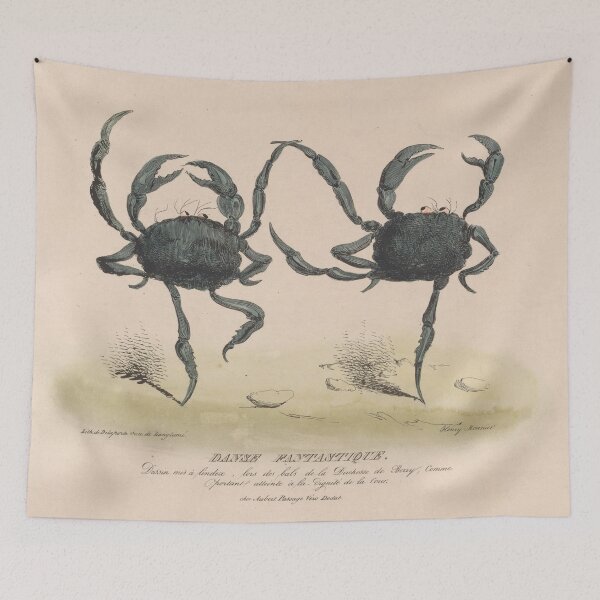 Item preview, Vintage Illustration of Dancing Crabs (1849) designed and sold by BravuraMedia.
