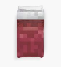 Red and White Pixel Design Duvet Cover