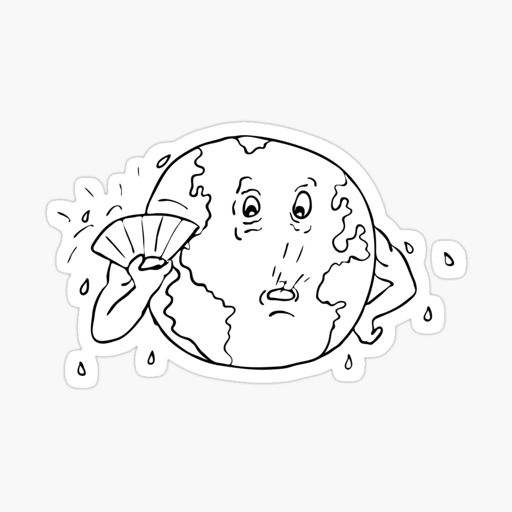 Melting Earth global warming cartoon - Stock Illustration [92105713] - PIXTA