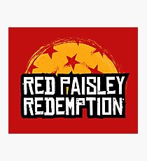 Red Paisley Redemption Photographic Print