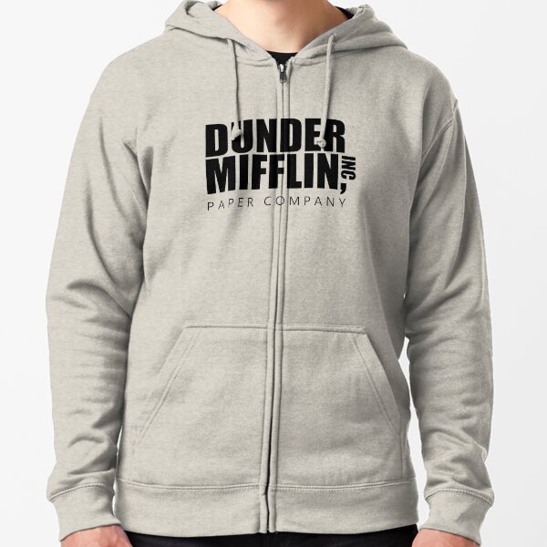 the office dunder mifflin logo Zipped Hoodie