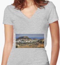 Between a Rock and a Hard Place Women's Fitted V-Neck T-Shirt