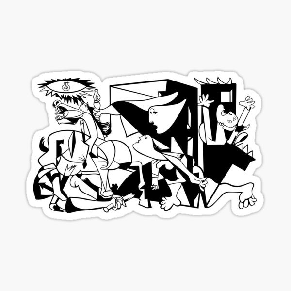 Pablo Picasso Guernica 1937 Artwork Reproduction Sticker