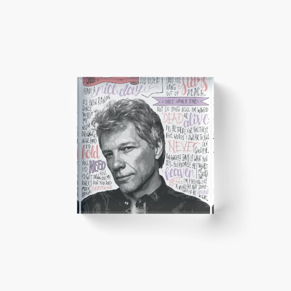 Jon Bon Jovi Bloque acrílico