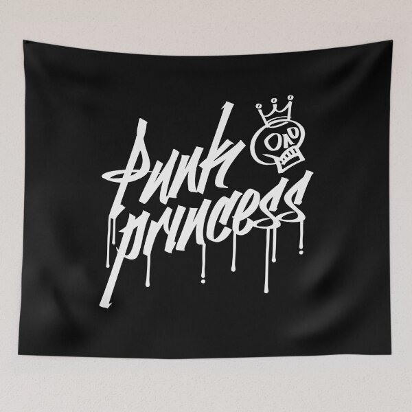Item preview, Punk Princess skull graffiti goth skater emo punk t-shirt designed and sold by e2productions.