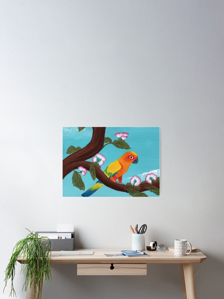 Imagen 2 de 3, Póster con la obra Sun Parakeet, diseñada y vendida por LWDstudio.