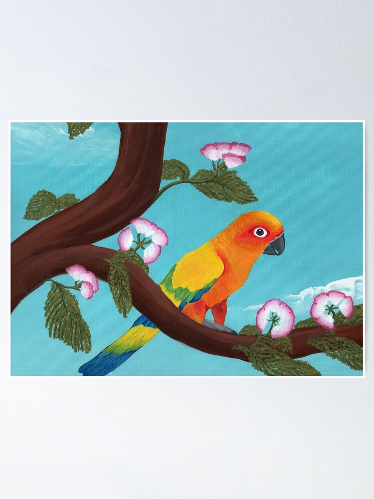 Imagen 1 de 3, Póster con la obra Sun Parakeet, diseñada y vendida por LWDstudio.