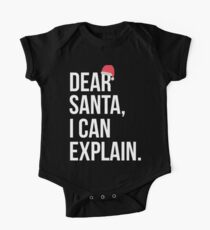 Cute Kids Christmas T-Shirt - Dear Santa, I Can Explain One Piece - Short Sleeve