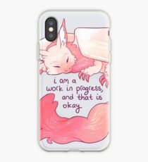 Vinilo o funda para iPhone "Soy un trabajo en progreso, y eso está bien" Snuggly Gargoyle Dragon