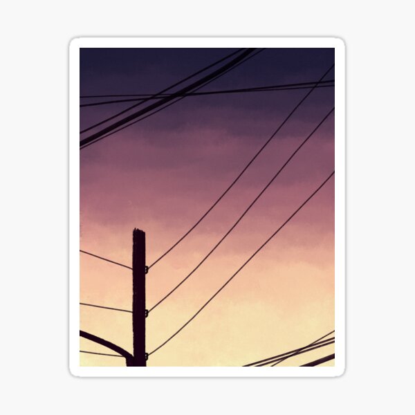 city sunset 1 Sticker