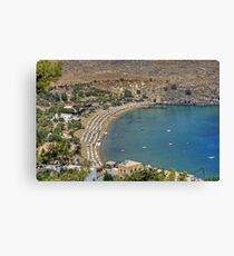 Lindos Bay Canvas Print
