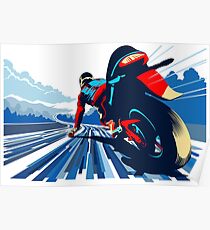 Motor racer speed demon Poster