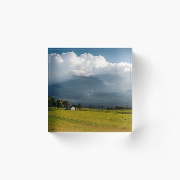 Storm Clouds Approaching, Maleny Acrylic Block