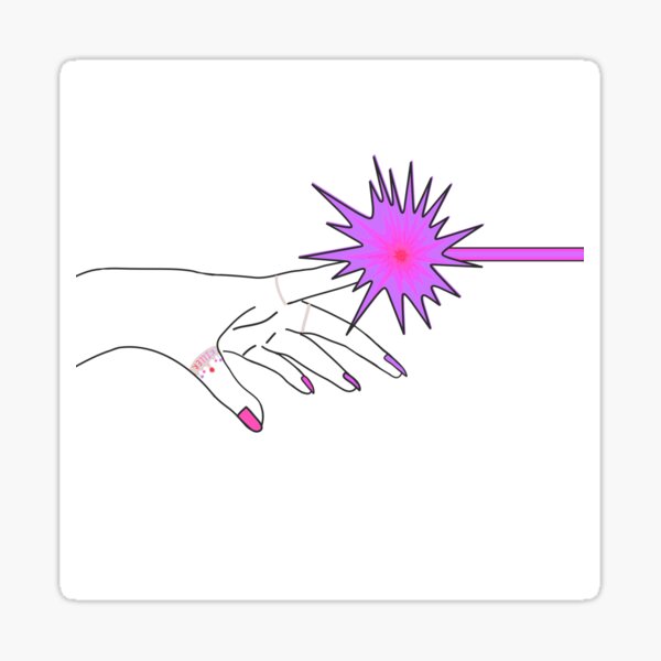 "LASER BEAM QUEEN" Sticker by lucidontherun Redbubble