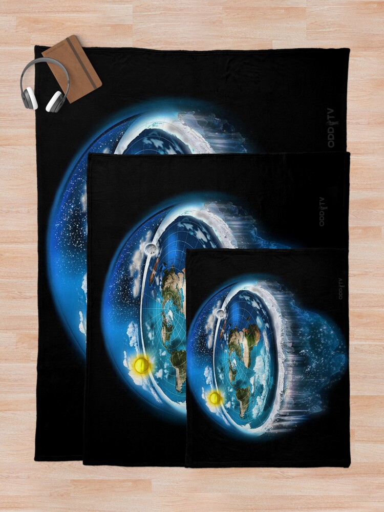 "Flat Earth with Dome Art" Throw Blanket for Sale by ODDTV Redbubble