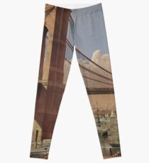 Legging Ilustración vintage del puente de brooklyn (1877)