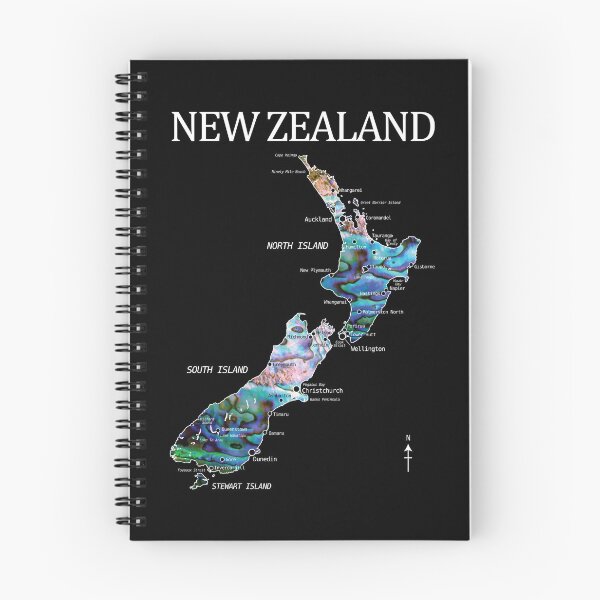 Item preview, NEW ZEALAND MAP DETAILED PAUA designed and sold by Madjack Tees Kiwi SuperStore.