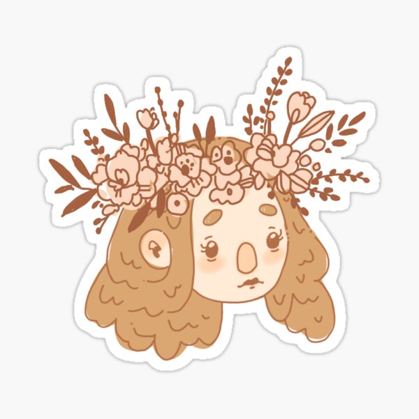 Flower Crown Forest Lass Sticker