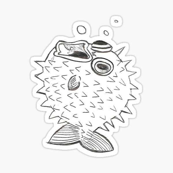 Surprised Puffer Sticker