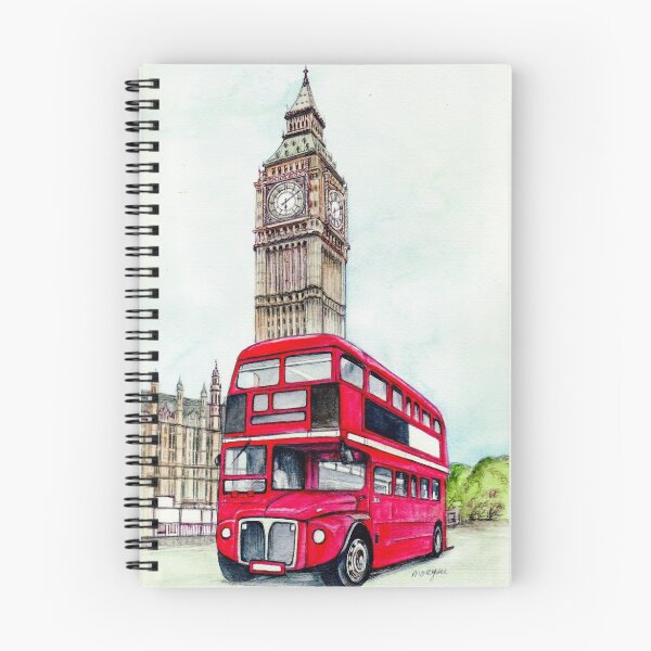 Item preview, Big Ben and London Bus designed and sold by morgansartworld.