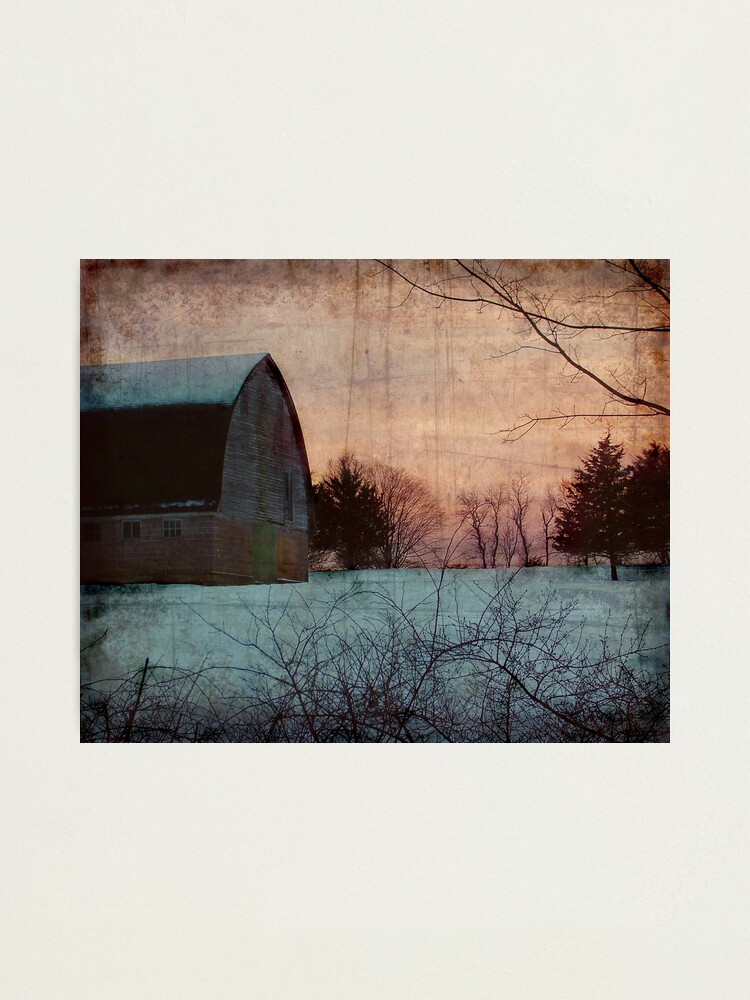 Alternate view of Winter Barn Photographic Print