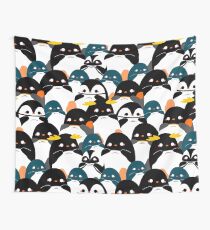Chubby Penguin Pattern Wall Tapestry