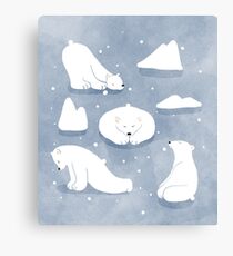 patterns Everyday | Yoga Bears Canvas Print