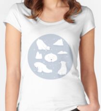 patterns Everyday | Yoga Bears Women's Fitted Scoop T-Shirt
