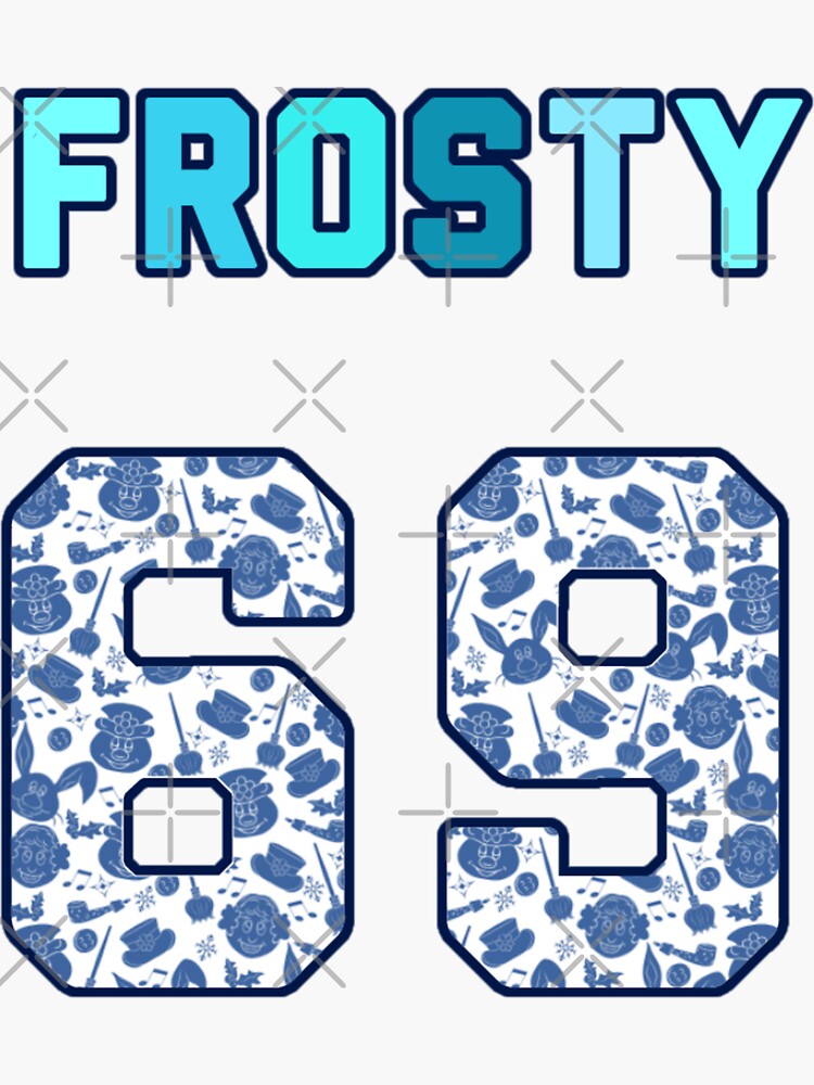 "Frosty Jersey " Sticker for Sale by Katastra Redbubble