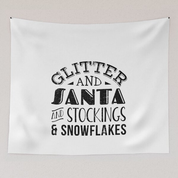 Item preview, Glitter and Santa and Stockings and Snowflakes Design for Christmas Lovers designed and sold by Theodore Cory.