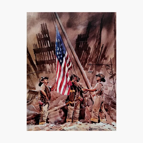 9/11 NYPD and FDNY, Heroes of our Time Photographic Print