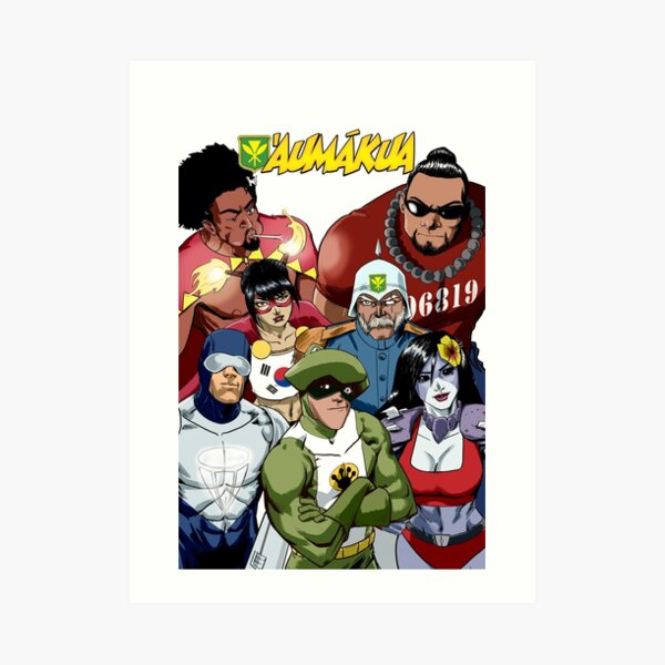 AuMakua - Superheroes from Hawaii Art Print