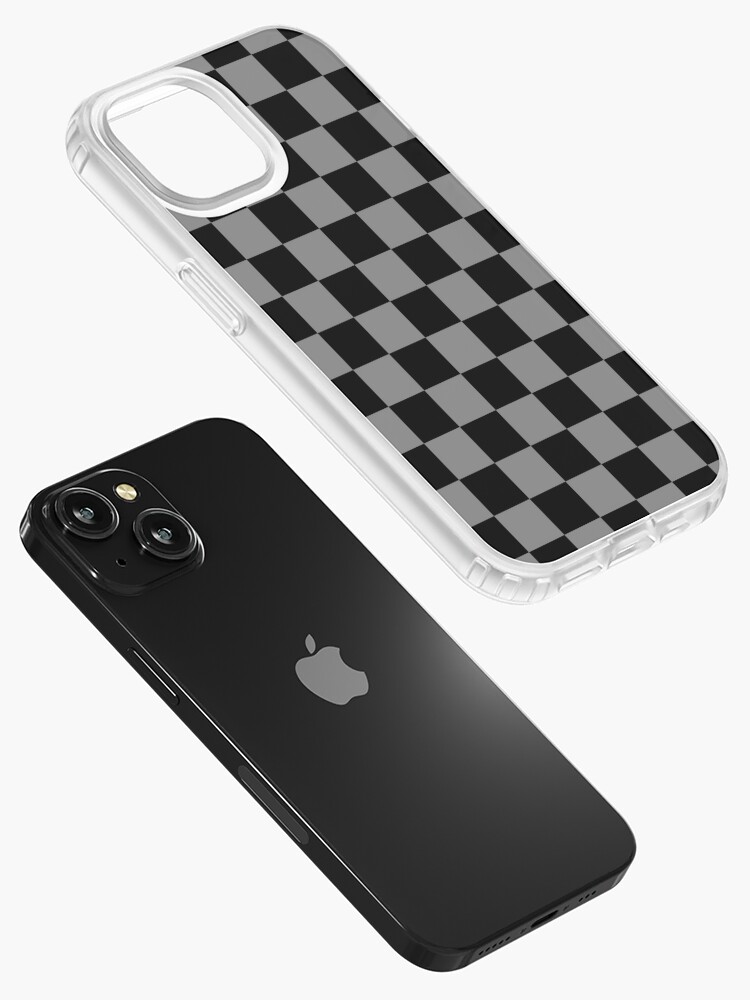 BLACK GREY Checkered Protective Phone Case iPhone 