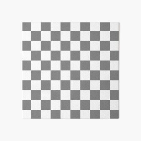 White and Gray Checkerboard | Art Board Print