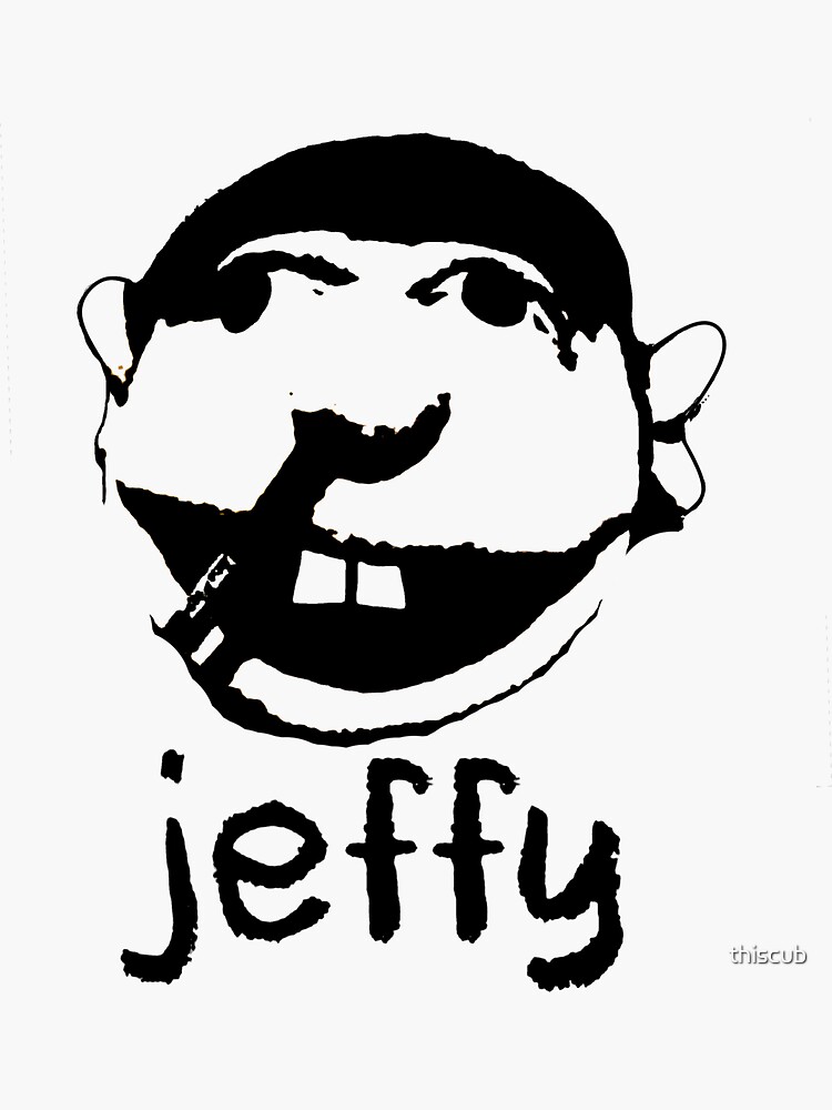 jeffy face why Sticker for Sale by thiscub